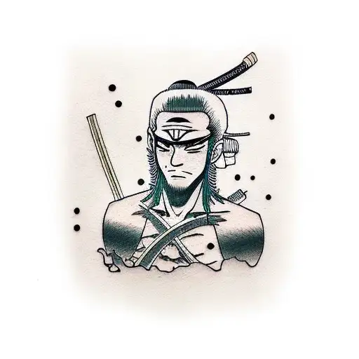roronoa zoro  tattoo design idea