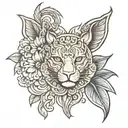 tooled leather tattoo design idea