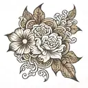 tooled leather tattoo design idea