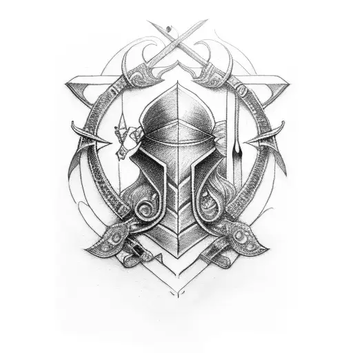 sword with semicolon and book tattoo design idea