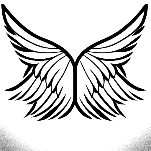 Angel wings  tattoo design idea