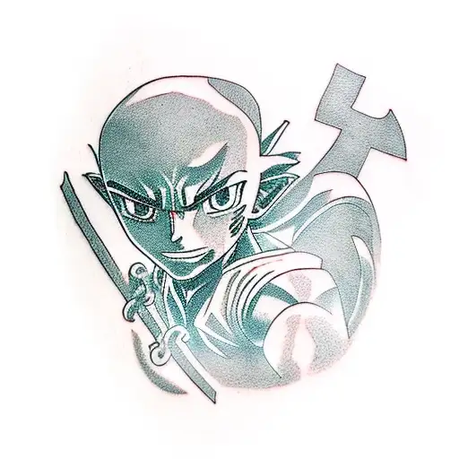 A tattoo design combining elements from Hunter x Hunter and Avatar: The Legend of Aang tattoo design idea