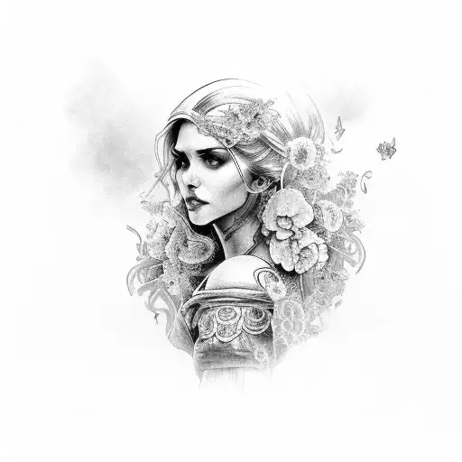 Yennefer of Vengerberg, Lilac and Gooseberries tattoo design idea