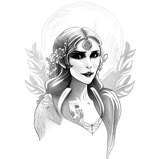 Yennefer of Vengerberg, Lilac and Gooseberries tattoo design idea