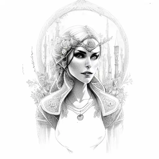 Yennefer of Vengerberg, Lilac and Gooseberries tattoo design idea