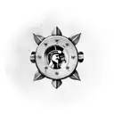 spartan shield tattoo design idea
