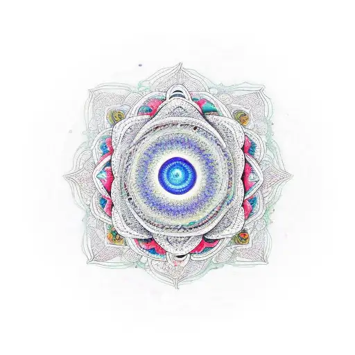 Mandala band with  Consciousness and Ying yang  tattoo design idea