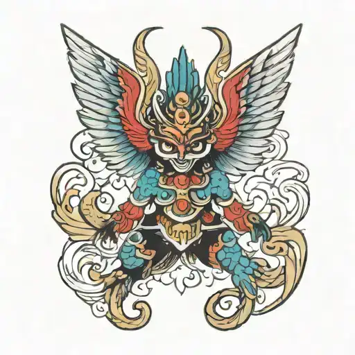 Garuda god tattoo design idea