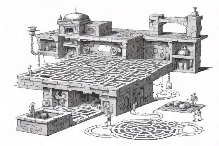 hellraisers labyrinth and puzzle box  tattoo design idea