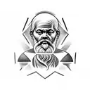 Socrates Greek dark tattoo design idea