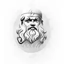 Socrates Greek dark tattoo design idea