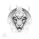 write ATTITUDE tattoo design idea