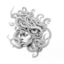 African American Medusa tattoo design idea