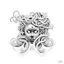 African American Medusa tattoo design idea