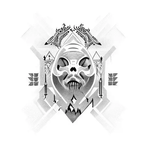 personality which looks normal boring alone from outside but interesting inside tattoo design idea