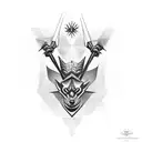 Zorro egipcio tattoo design idea