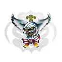 buzzard tattoo design idea