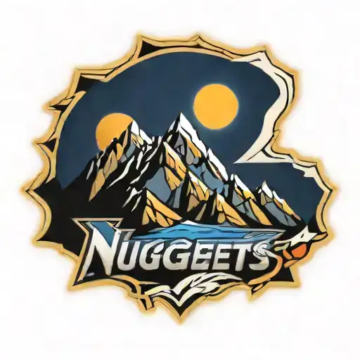 Denver nuggets logo with mountains tattoo design idea