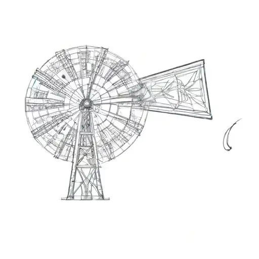 a windmill tattoo design idea