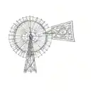 a windmill tattoo design idea