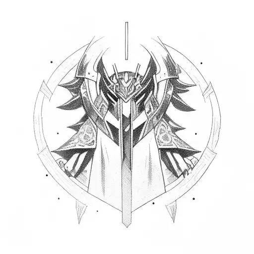 warlock from "destiny 2" tattoo design idea