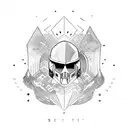  destiny the game , ghost and traveler tattoo design idea