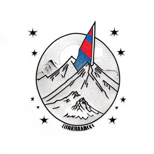 Icelandic wilderness hiking expedition to askja tattoo design idea