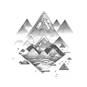 triathlon m dot with mountains and defence to both hot and cold. themes of love and aircraft tattoo design idea