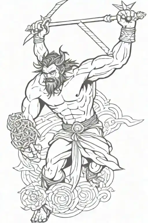 tattoo under arm .  contain, kaizen in Japanese . A warrior and Zeus, 2001 in French and symbol of loyalty tattoo design idea