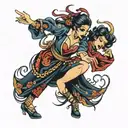 midnight dancer tattoo design idea