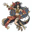 midnight dancer tattoo design idea