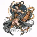 midnight dancer tattoo design idea