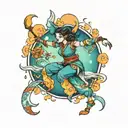 moon dancer tattoo design idea