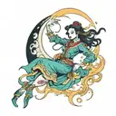 moon dancer tattoo design idea