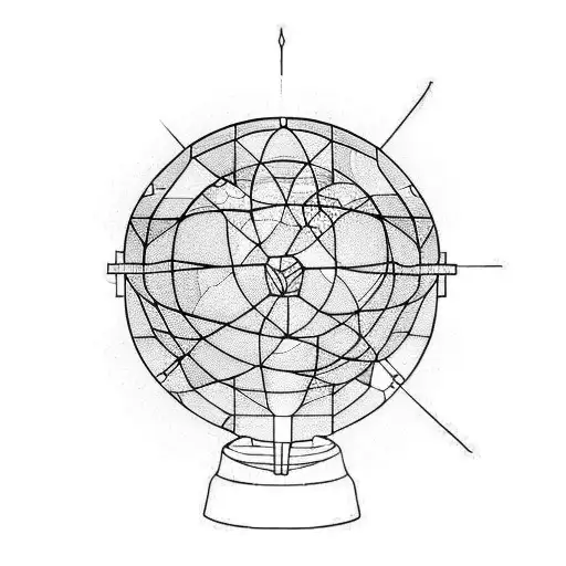 earthglobe transparent tattoo design idea