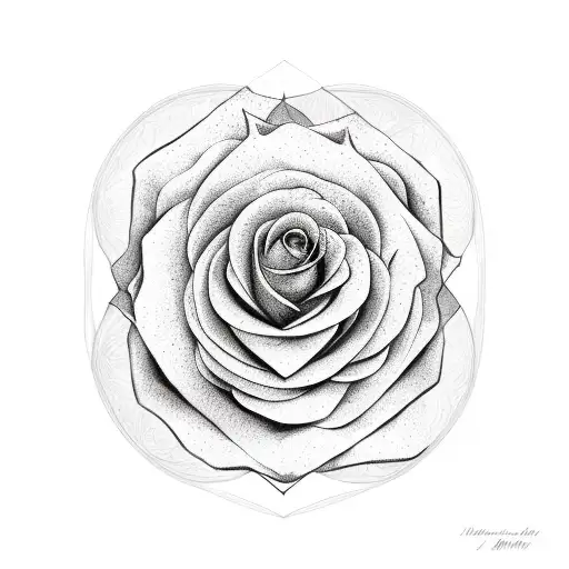 roses and mandala  tattoo design idea