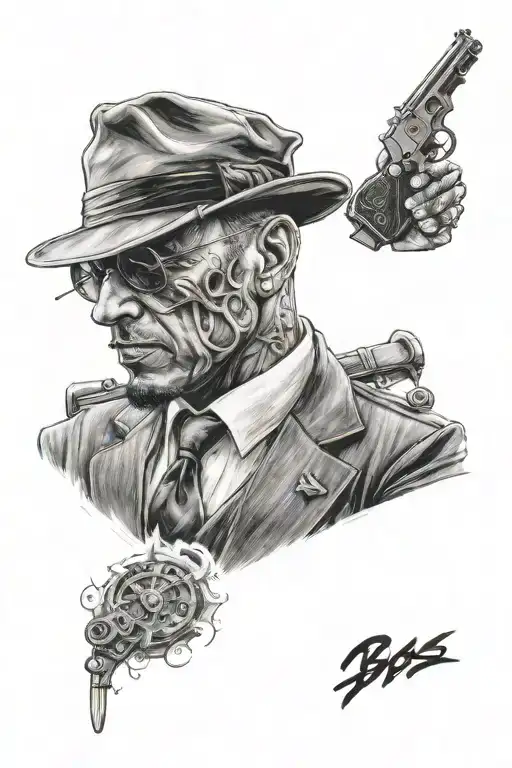 Gangster Boss He also tattoo design idea