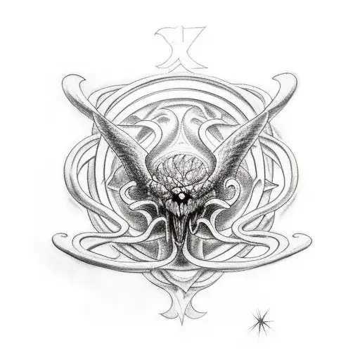 crowley Form Good Omens  tattoo design idea