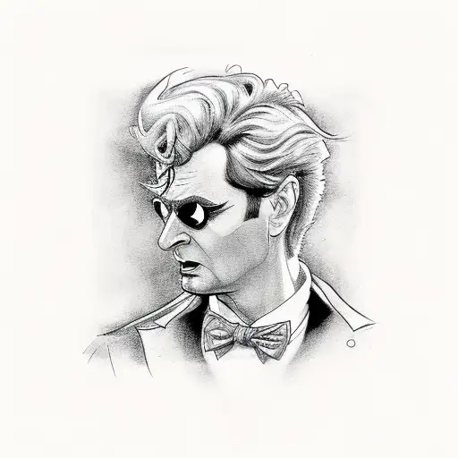 crowley Form Good Omens  tattoo design idea