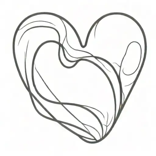 2  fingerprint heart tattoo design idea