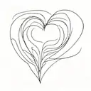 fingerprint heart tattoo design idea