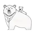 a bear and two cubs tattoo design idea