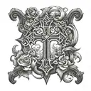 cross Matthew 6:34 tattoo design idea