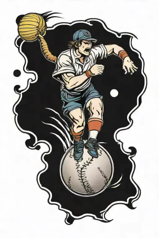 softball volleyball wrestling match tattoo design idea