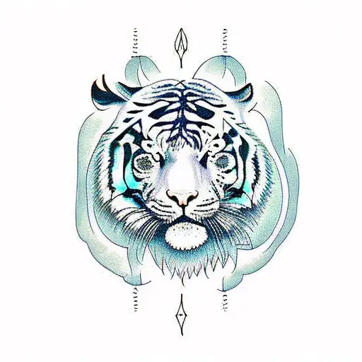 vines and tiger print tattoo design idea