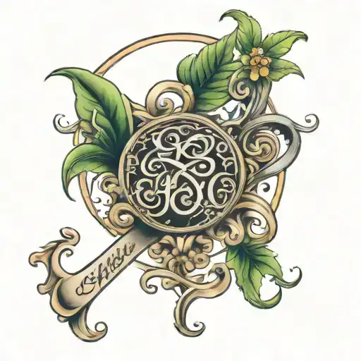 last name written tattoo design idea