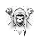 ape generation to human tattoo design idea