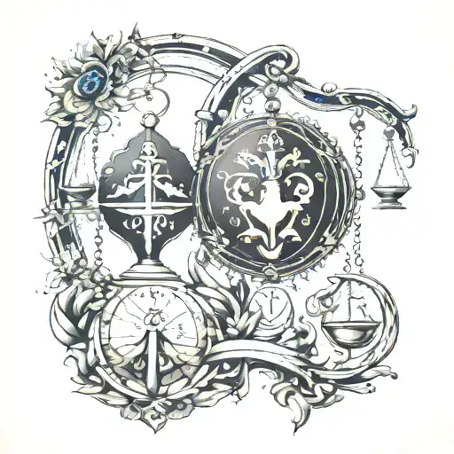 Horoscope bonding of Libra and Aquarius There should be hidden P and infinite love and symbols of strength, belief,&nbsp;powe tattoo design idea