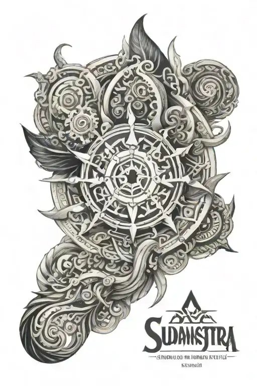 Trishul, Sudharshana Chakra, Brahmastra, 31 july tattoo design idea