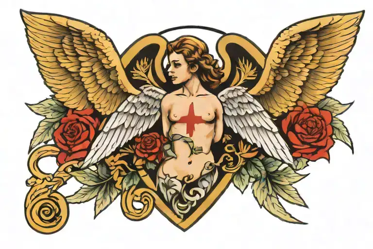 arch angel michael tattoo design idea
